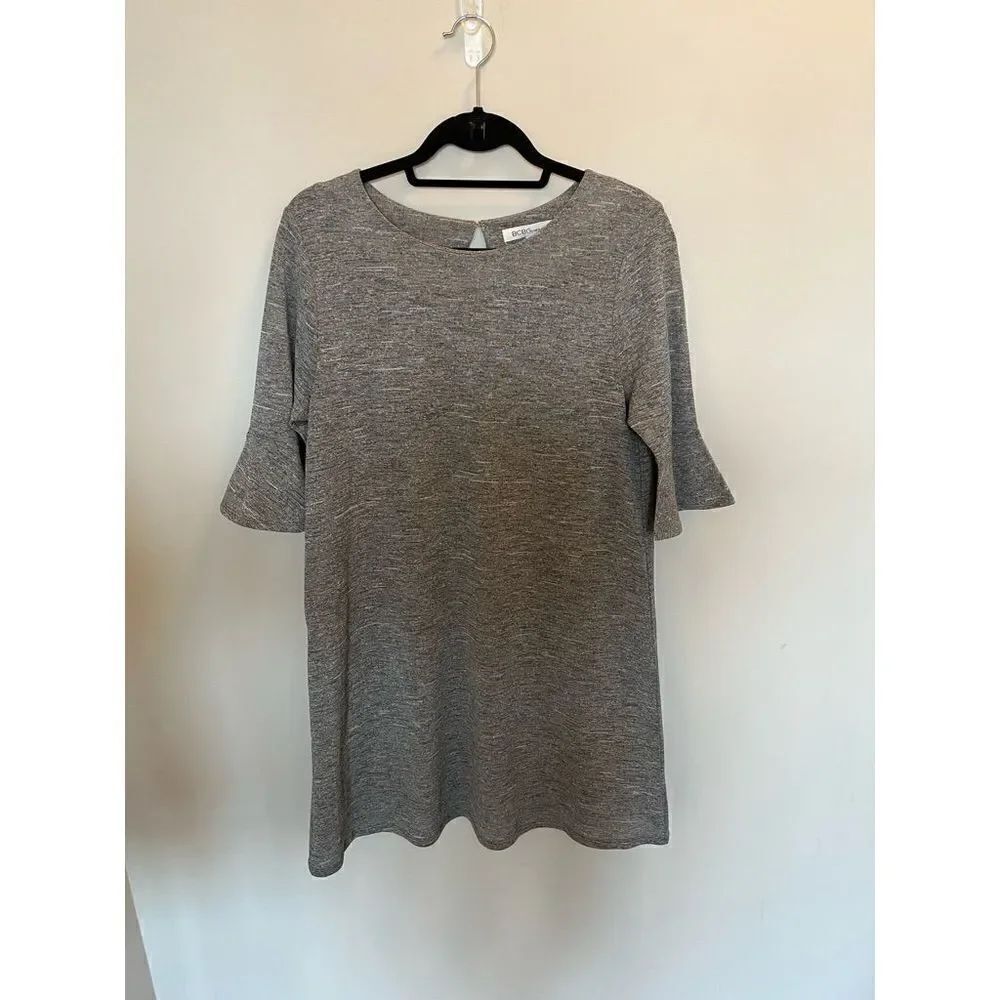 BCBG Generation size medium gray dress with bell sleeves